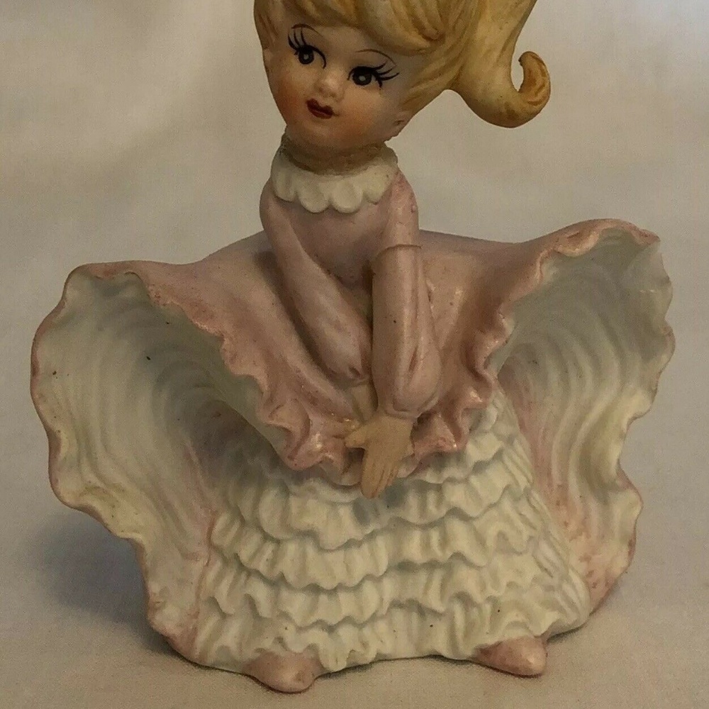 Vintage Napcoware Bloomer Girl Figurine Pink Dress - Picture 2 of 6